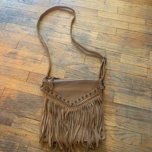 Fringe skull purse